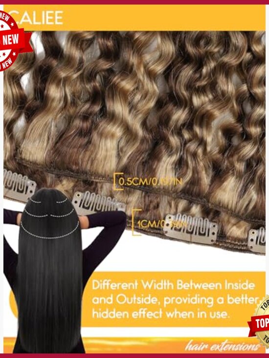 Jerry Curly Clip-In Human Hair Extensions 20 Inch 120g 7 Pieces main image 7